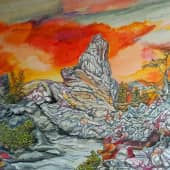 Окраины Магадана.Замороженный ручей.