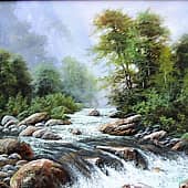 Водопад горной реки