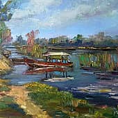 Половодье. Этюд.