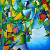 Абстракция "Всё прошло, осталось море"