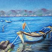 Пейзаж с лодкой