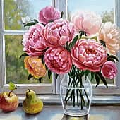 Пионы у окна