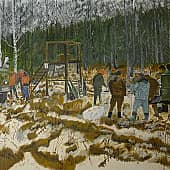 Охотники на привале. Нынешнее время.