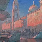 КАФЕ НА СЬЕЗДОВСКОЙ. САНКТ-ПЕТЕРБУРГ (фрагмент картины)