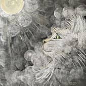 Кошка смотрящая на солнце