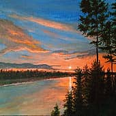 Закат на Оби