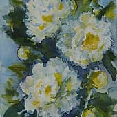 Открытка с пионами