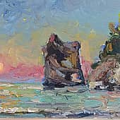 "Парус" при закате солнца. Пленэр в Просковеевке ZhNataly.  "Живой мазок"