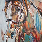 Задумчивая лошадь.