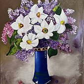 Нарциссы и сирень