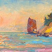 Скала "Парус". Закат. Пленэр ZhNataly.