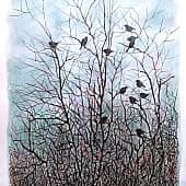 Вольная копия картины Алексея Саврасова Грачи прилетели