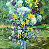 Полевые цветы у озера. Серия натюрморт под открытым небом. Пленэр ZhNataly