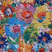 Картина Яркие цветы и жизненная сила Абстракция Екатерина Лебедева художник