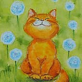 Рыжик в одуванчиках