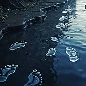 иллюстрация к стиху " Шаги на воде"