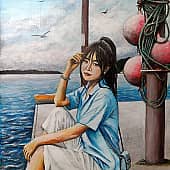 Девушка у моря