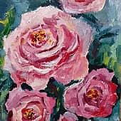 Розовые розы 2