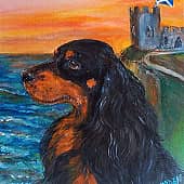 Сеттеры (триптих): Шотландский) Scottish gordon setter