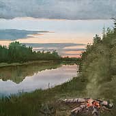 На вечерней зорьке...