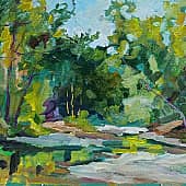 Река в лесу. Лето на Кавказе. Пленэр ZhNataly.