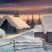 Этюд к картине "Зимний вечер"