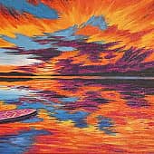 Прогулка по закатному озеру