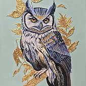 Филин на ветке