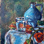 Красное на синем