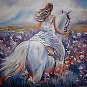 Юная всадница.