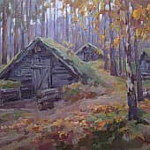 Осенний день в партизанском лагере Усакино г. Кличёва, Могилёвской обл. места боевой славы Беларуси