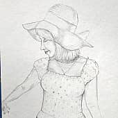 Платье в горошек. Портрет подруги