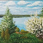 Весна в Белгородской области. Белгородское водохранилище.