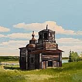 У старой часовни. Пленэр.