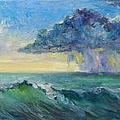 Дождь над Чёрным морем.Пленэр ZhNataly