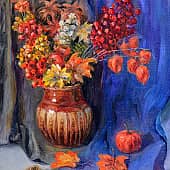 Осенний букет с кленовыми листьями