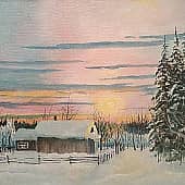 Зимний вечер из цикла "Теребейские мотивы "