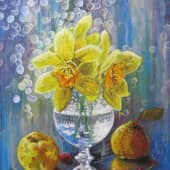 Натюрморт с нарциссами.