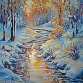 Морозный закат.