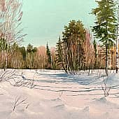 Солнечный день. Март. Пленэр.