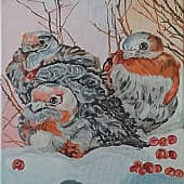 Зимний день.Куропатки.