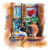 Кошка на окошке