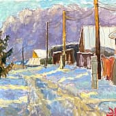 Зима в деревне