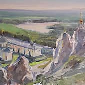 Дивногорье. Монастырь. Летнее утро.