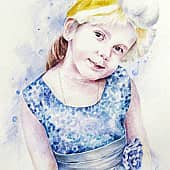 Серафима Портрет был выполнен на заказ для моей лучшей подруги С.В. Сима в детском садике.