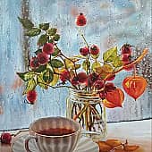 Горячий чай с шиповником.