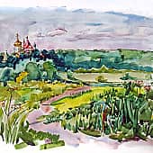 Вид на Саввино-Сторожевский монастырь