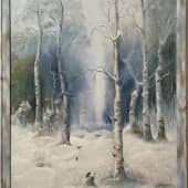 Зима на опушке леса (1), художник Ольга Шибанова