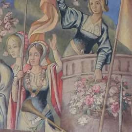 Триптих Эмблема Сословий: Штурм замка любви (фрагмент картины)