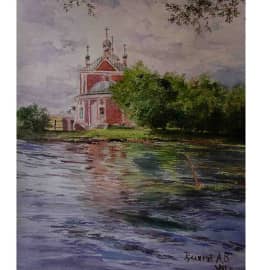 В устье реки Трубеж 2011  36х48    бумага акварель